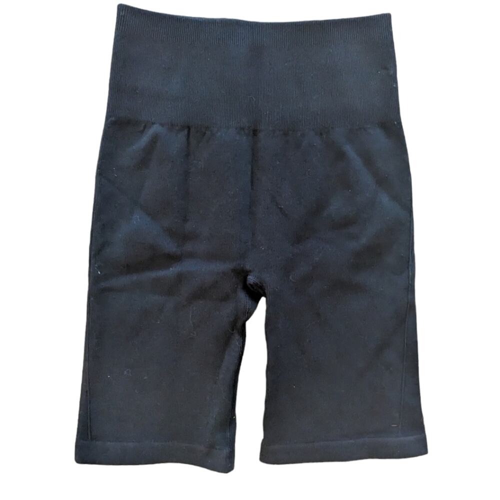 Everlane The Seamless Bike Short Black High Rise Athletic Shorts XS/S‎ - Picture 2 of 3